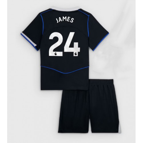 Stroje piłkarskie Chelsea Reece James #24 Koszulka Trzeciej dla dzieci 2025-26 Krótki Rękaw (+ szorty)